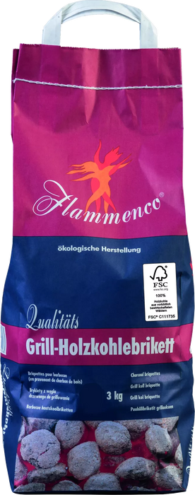 Flammenco Grill-Holzkohlebrikett - 3,00 kg